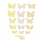 Papierschmetterlinge Deko-Set DIY, Farbe: gelb
