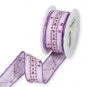 Baumwollband mit Perlchen, Farbe: Lavendel