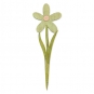 Holz-Stecker "Blume", Farbe: Pastellgrün/Grün