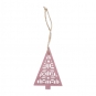 Holz-Hnger "Baum" mit Muster, Farbe: Rosa