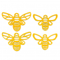 Holzsortiment "Bienen", Farbe: Gelb