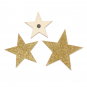 Magnet-Deko "Glitter Sterne", Farbe: Gold Glitter