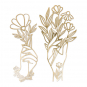 Paper Cutting "Flower Hand", Farbe: Gold