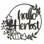 Paper Cutting "hallo Herbst", Farbe: Schwarz