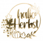 Paper Cutting "hallo Herbst", Farbe: Gold