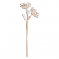 Holz-Stecker "Blume", Farbe: Wei/Natur