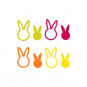 Filzsortiment "Hasenkpfe" 24 Stck, Farbe: Gelb/Grn/Orange/Pink