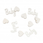 Holz-Streudeko "Baby" 18 Teile, Farbe: Wei