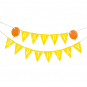 Wimpelgirlande "BIRTHDAY", Farbe: Gelb/Orange