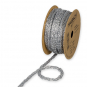 Metallic-Flechtkordel, Farbe: Silber