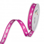 Jacquardband "Vgel", Farbe: Pink/Wei