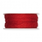 Jute-Flechtband, Farbe: rot
