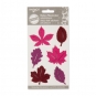 Filz-Sticker "Blätter" selbstklebend, Farbe: pink/violet/weinrot