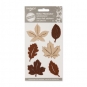 Filz-Sticker "Blätter" selbstklebend, Farbe: beige/braun/dunkelbraun