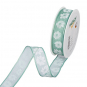 Transparentes Druckband "Blten", Farbe: Mint/Wei