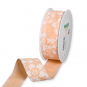 Druckband "Blten-Muster", Farbe: Apricot/Wei
