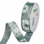 Druckband "Blten" 25 mm, Farbe: Jade/Wei