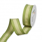 Dekorationsband Streifen mit Gitter-Struktur, Farbe: Pastellgrn/Moosgrn