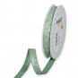 Druckband "Blmchen" mit Webstruktur, Farbe: Mint/Creme