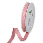 Druckband "Blmchen" mit Webstruktur, Farbe: Pastell Pink/Creme