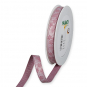 Druckband "Blmchen" mit Webstruktur, Farbe: Altrosa/Pastellrosa