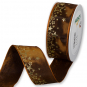 Druckband "Sterne", Farbe: Cognac/Gold