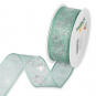 Transparentes Druckband "Sterne", Farbe: Mint/Silber