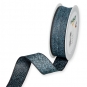 Jacquardband "Ornament"  30 mm, Farbe: Rauchblau/Anthrazit