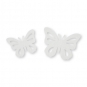 Filz-Schmetterling 2 Größen im Set, Farbe: weiß