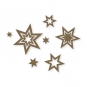 Filz-Sortiment "Sterne" 21 Stück, Farbe: schlamm-braun