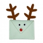 Geschenk-Umschlag "Rudolph", Farbe: pastellmint/braun