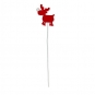 Drahtstecker "Elch" 6 x 6,5 cm, Farbe: rot