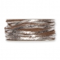 Filzband mit Metallic-Foliendruck, Farbe: hellbraun/silber