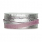 Filzband mit Metallic-Foliendruck, Farbe: altrosa/silber