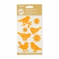 Filz-Sticker "Vgel", Farbe: orange