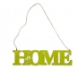 Holz-Schild "HOME" mit Jutekordel, Farbe: grn