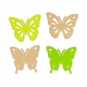 Papier-Sortiment "Schmetterlinge", Farbe: grün/grasgrün