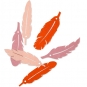 Filzsortiment "Federn", Farbe: Orange/Apricot/Altrosa