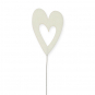 Drahtstecker "Herz", Farbe: Creme