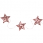 Glitter-Girlande " Sterne" 1,4m, Farbe: rosa
