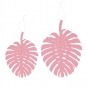 Papier-Deko "Monstera", Farbe: pink