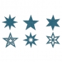 Filzsortiment " Sterne " 36 Stück, Farbe: blau
