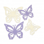 Filzsortiment "Schmetterlinge" 2 Größen, Farbe: Lavendel/Creme