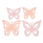 Filzsortiment "Schmetterlinge" 2 Größen, Farbe: Pastellrosa/Apricot