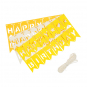 DIY Wimpel-Girlande "HAPPY BIRTHDAY" 3 Stück, Farbe: Gelb/Creme/Lemon