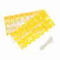 DIY Wimpel-Girlande "HAPPY BIRTHDAY" 3 Stck, Farbe: Gelb/Creme/Lemon