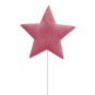 Stecker "Samt-Stern", Farbe: Altrosa