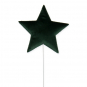Stecker "Samt-Stern", Farbe: Tannengrn
