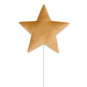Stecker "Samt-Stern", Farbe: Honiggelb