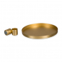 Metall-Kerzentablett  15 cm, Farbe: Gold